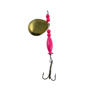 Colorado Plain Brass Size 5 Spinner Blade Steelhead Pink Body Lure