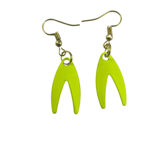 Dakota Painted yellow spinner blade earrings