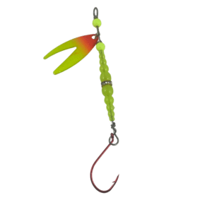 Kokanee Lure Yellow Beads Size 3 Yellow Orange Splashed Dakota Spinner