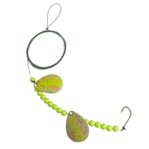 Walleye Rig Chartreuse Beads Spackled Chartreuse Glow Spinners
