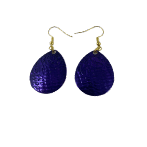 Colorado Dyed Blue Dye Spinner Blade Earrings