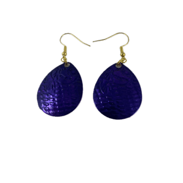 Colorado Dyed Blue Dye Spinner Blade Earrings