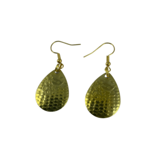 Colorado Chartreuse Dye Spinner Blade Earrings