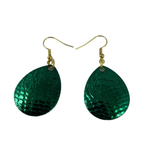 Colorado Green Dye Spinner Blade Earrings