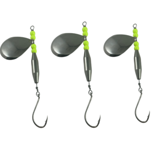 Colorado Steelhead Spinner, Size5, Plain Deep Cup Nickel Spinner, Nickel Body, Single Hook, 3 Pack